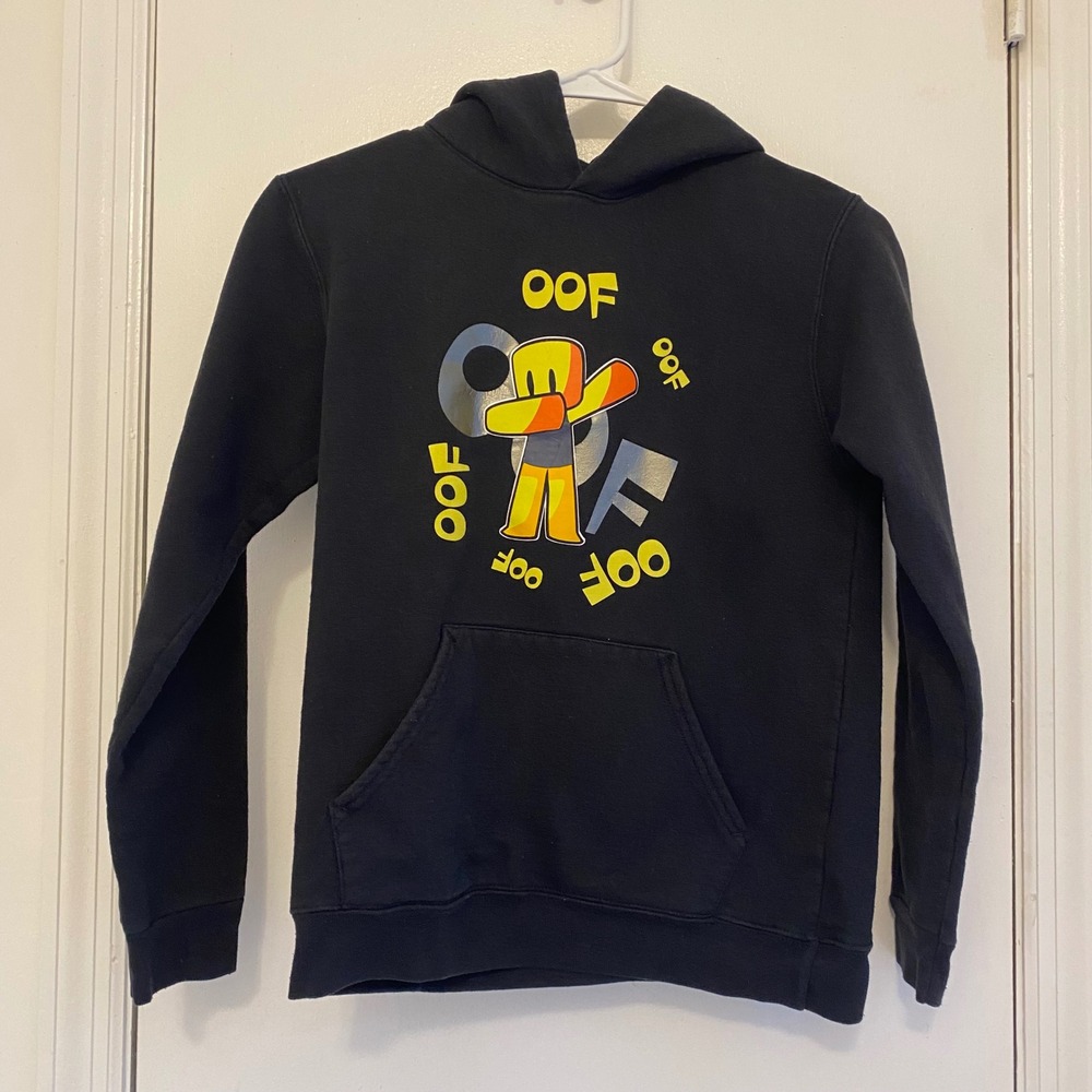 Hanes Roblox Oof Hoodie Pullover Graphic Print Youth Size Large